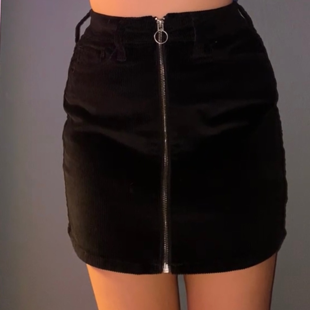 Black Corduroy Skirt